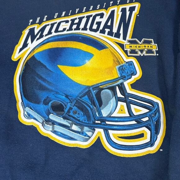 Vintage Michigan Crewneck Sweatshirt Pro Player UofM USA Made - Picture 3 of 9